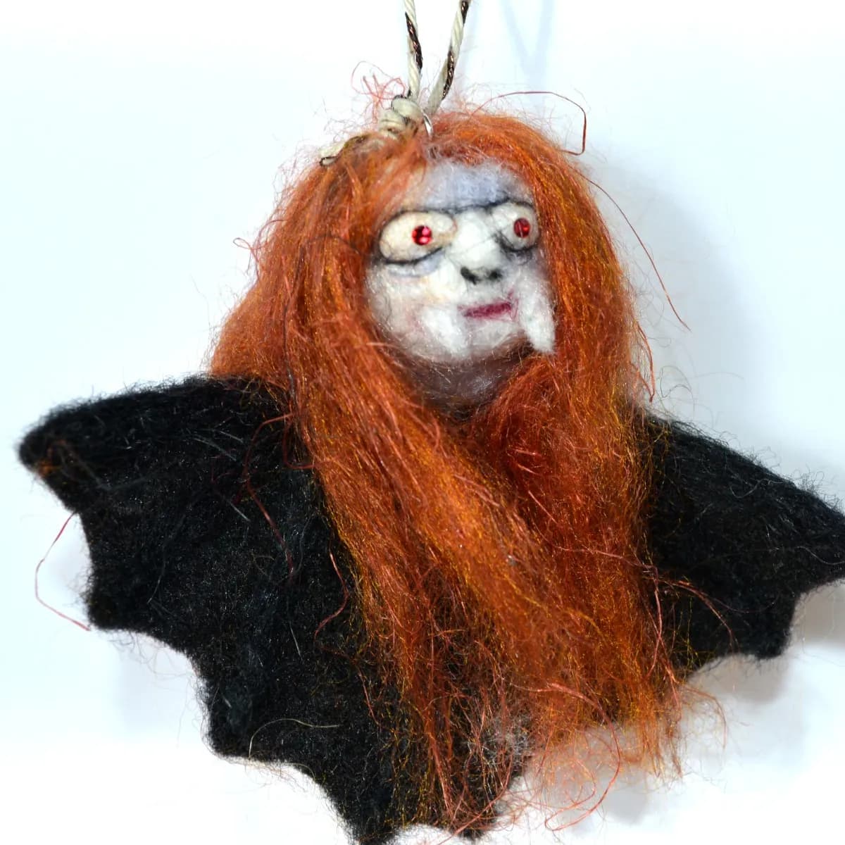 Countess Bathory needle felted female vampire thumbnail 4