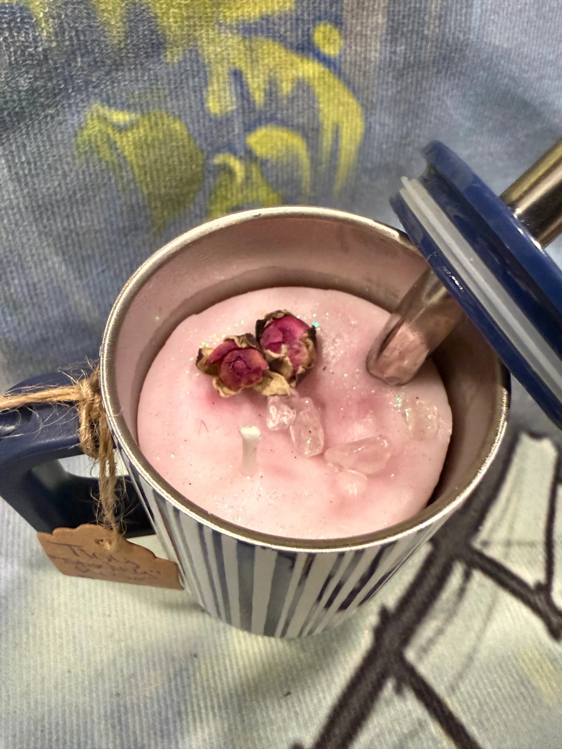 Tiny Tumbler Rose Candle - Image 1