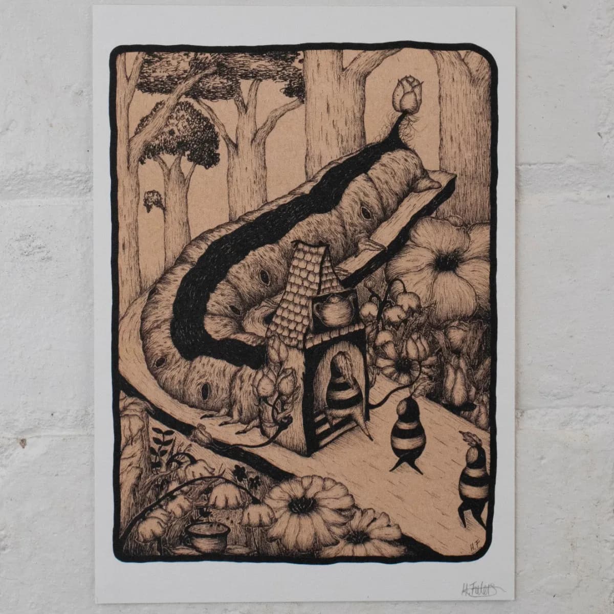A5 Art Print - '..A strange way to eat..' - Image 1